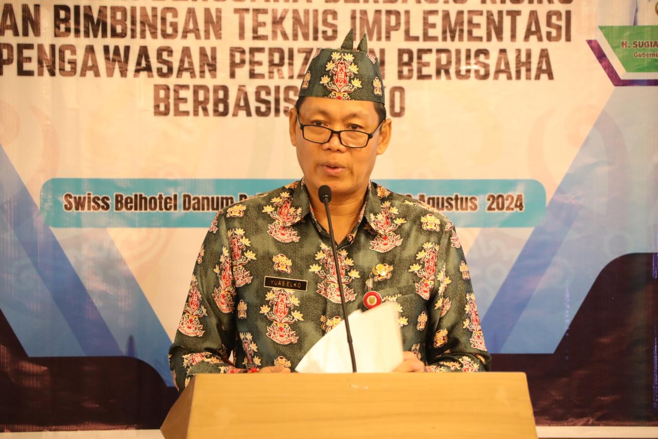 Sahli Gubernur Yuas Elko Buka Sosialisasi dan Bimtek Implementasi Pengawasan Perizinan Berusaha Berbasis Risiko