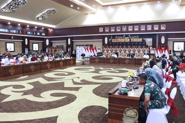 Arahan Gubernur Sugianto Sabran pada Rapat Kerja Pemantapan Optimasi Lahan Food Estate Padi Nasional di Provinsi Kalteng