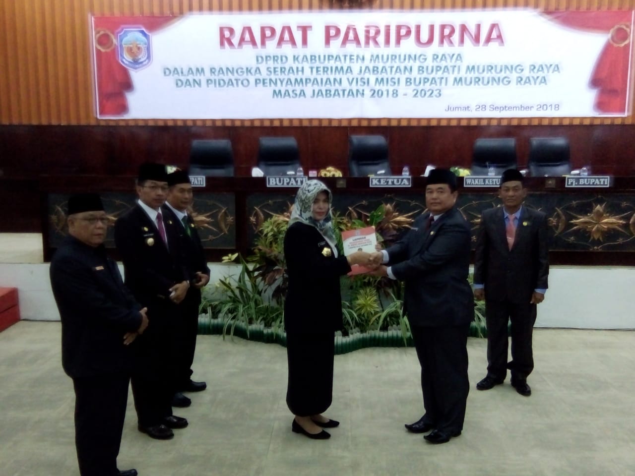 Serah Terima Jabatan  Bupati Murung Raya Periode 2018-2023