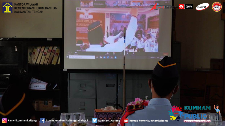 Kalapas Sampit Bersama Tim Kelompok 6  (enam) Ikuti Penguatan Pembangunan Zona Integritas Menuju WBK/WBBM Melalui Virtual