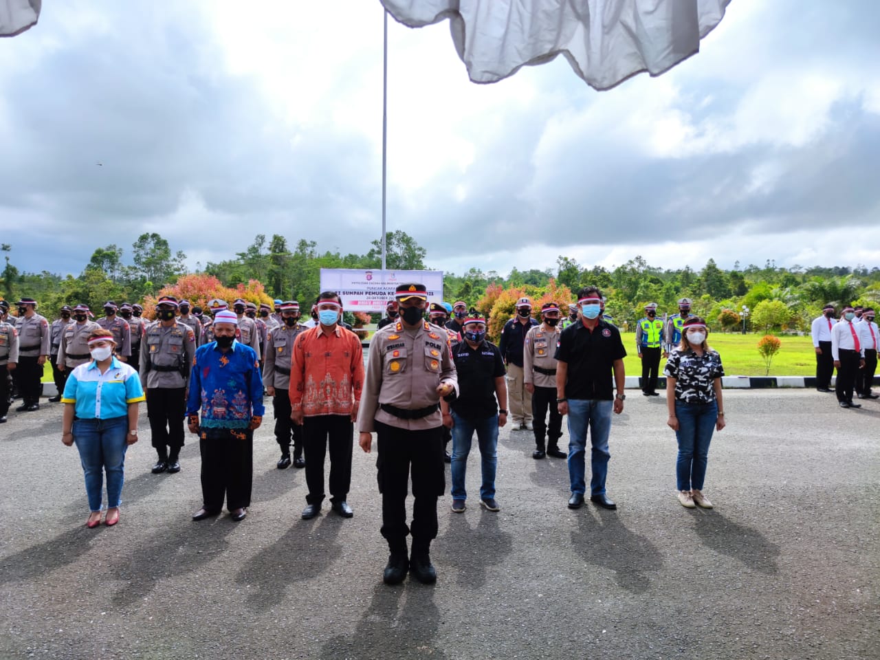 Peringatan Hari Sumpah Pemuda ke – 93, Polres Gumas Laksanakan Upacara