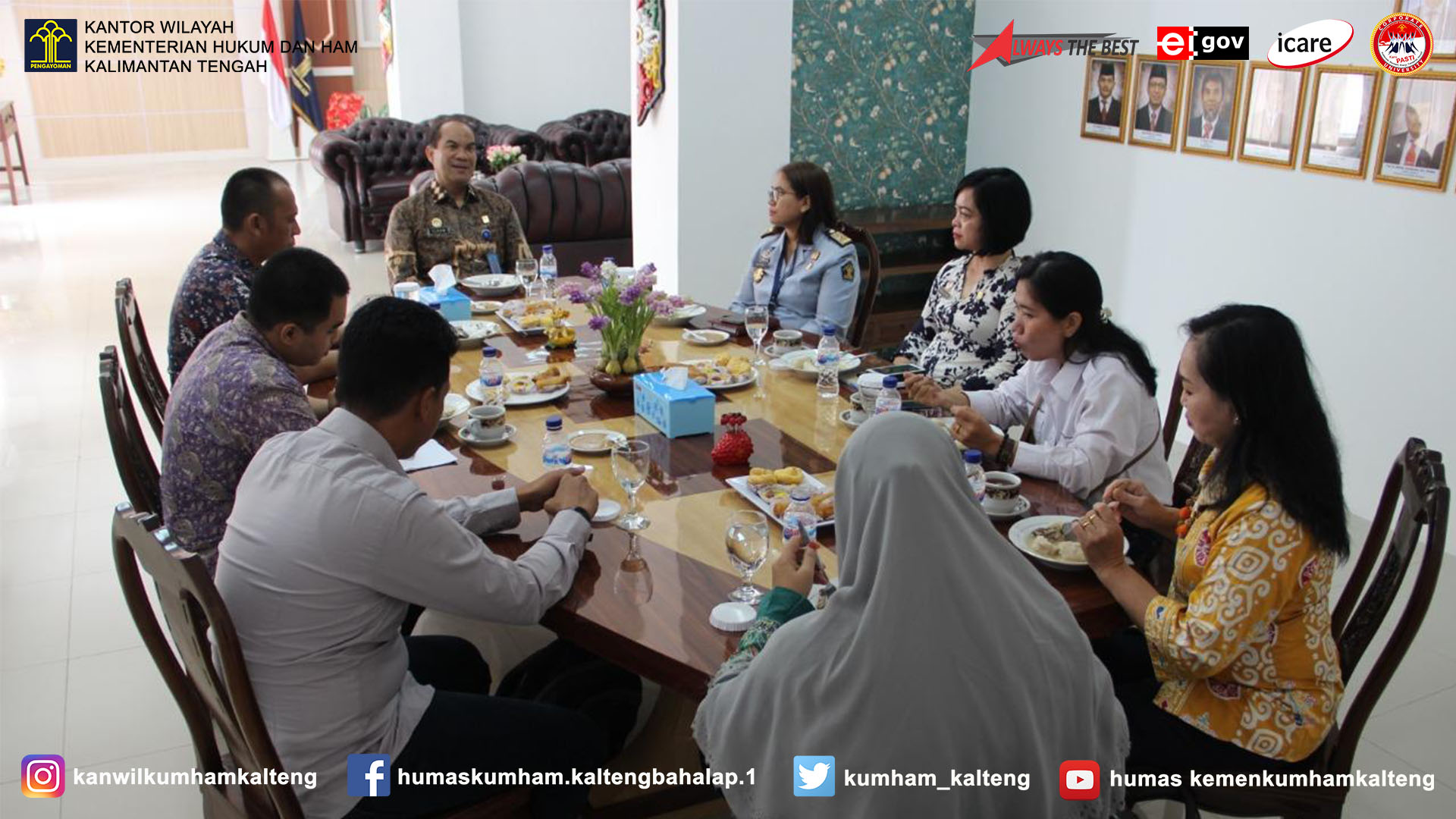 Coffee Morning Kakanwil bersama Badan Restorasi Gambut dan Pemberdayaan Masyarakat Provinsi Kalteng