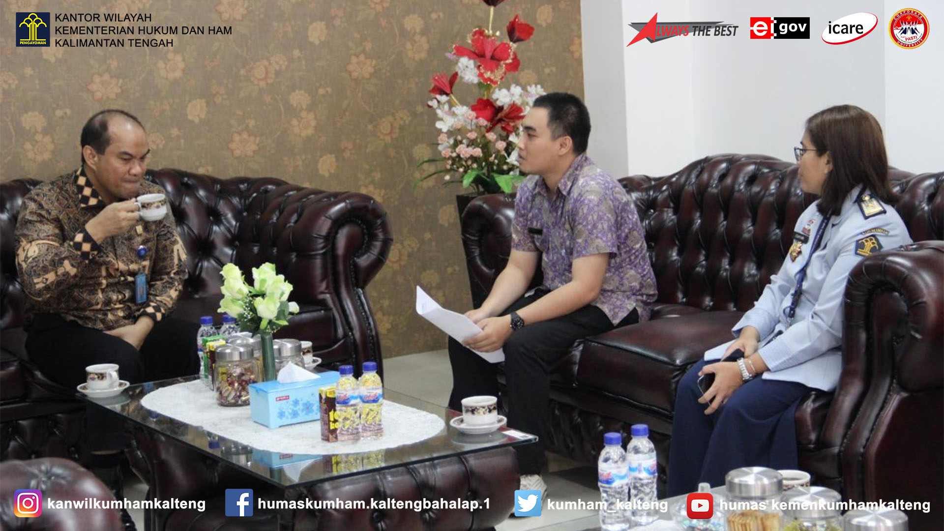 Coffee Morning Kakanwil bersama Badan Restorasi Gambut dan Pemberdayaan Masyarakat Provinsi Kalteng