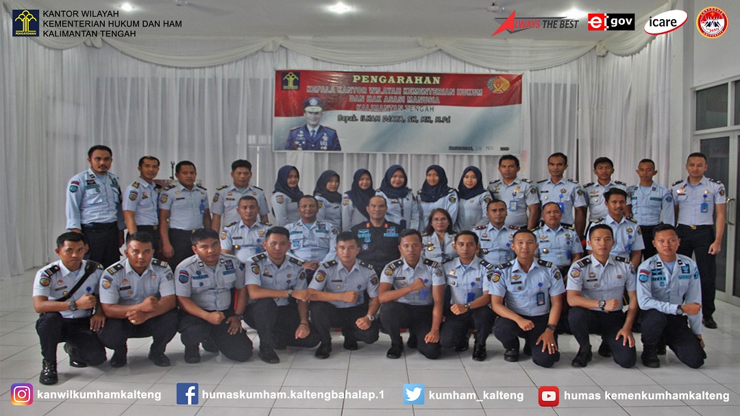 Kunjungi Lapas Narkotika Kelas III Kasongan, Kakanwil Kemenkumham Kalteng Berikan Arahan Terkait Penguatan Tusi Pegawainya