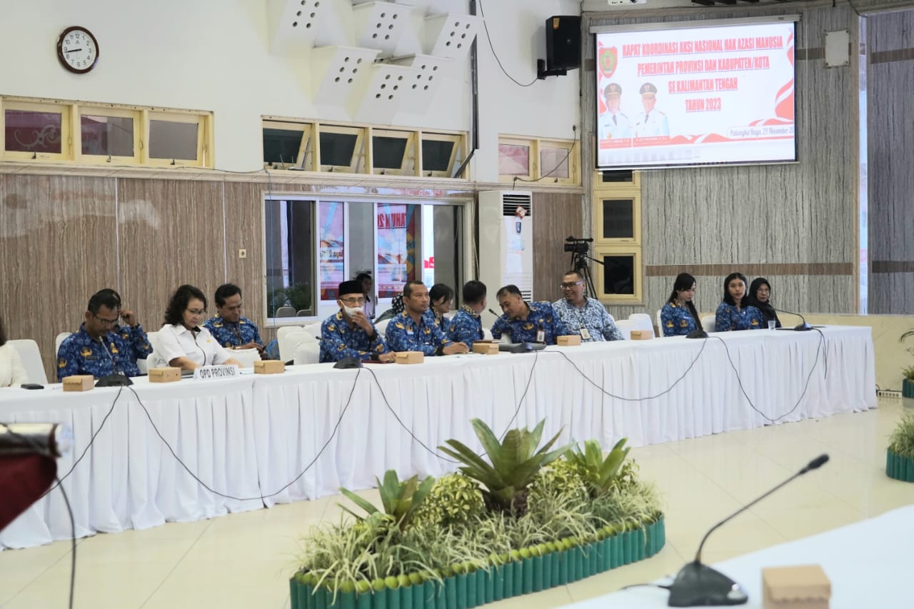 Pemprov. Kalteng melalui Bappedalitbang Selenggarakan Rakor Aksi Nasional HAM Tahun 2023
