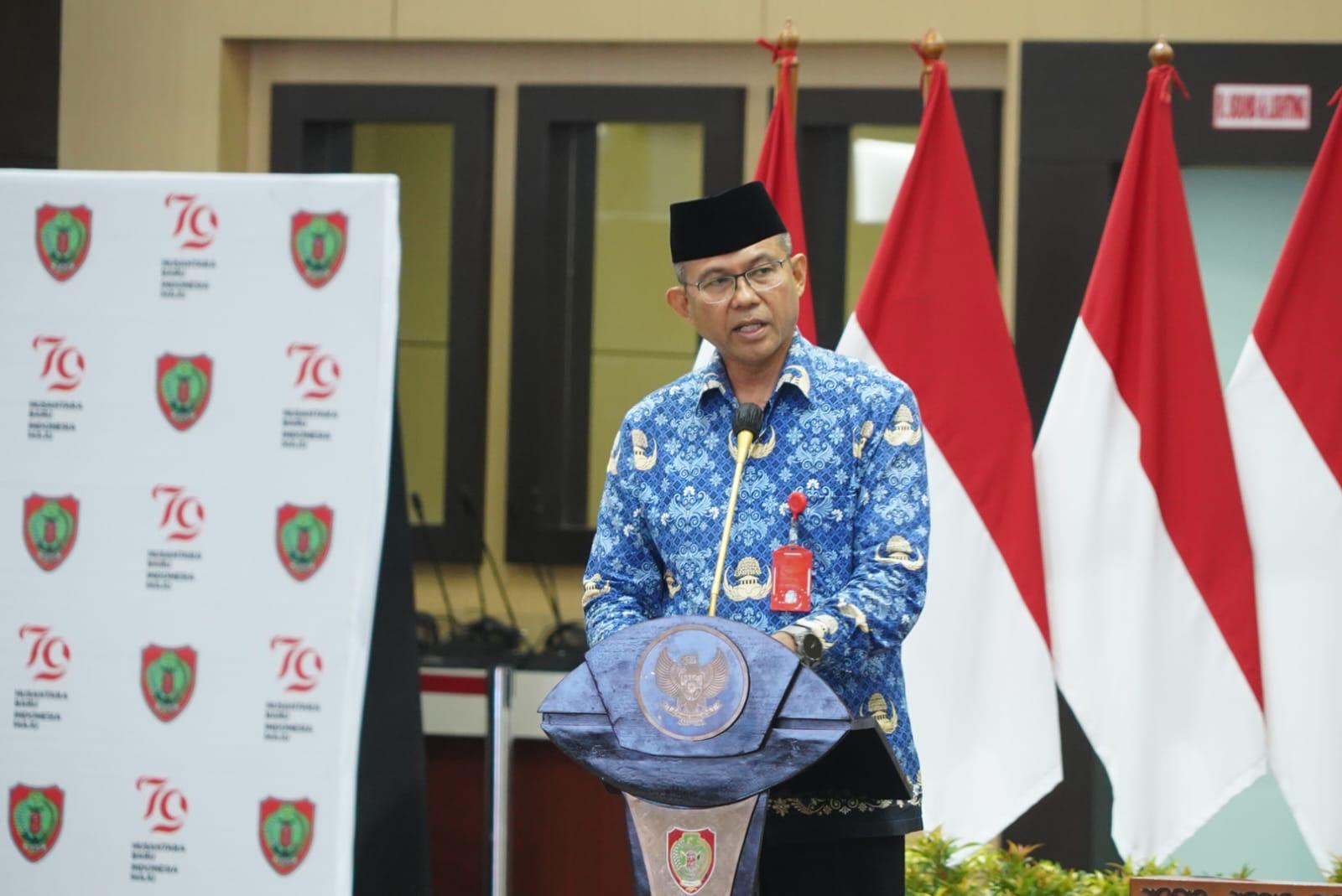 Plh Sahli Gubernur Akhmad Husain Pimpin Upacara Peringatan HUT ke 53 KORPRI di lingkup Pemprov Kalteng Tahun 2024