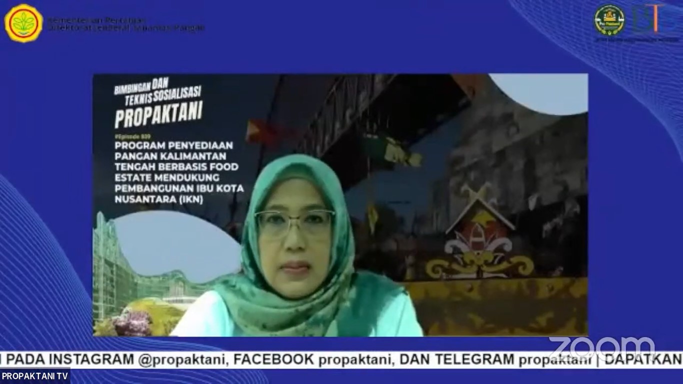 Dukung Program Penyediaan Pangan Berbasis Food Estate, Dinas TPHP Prov. Kalteng Laksanakan Webinar ProPaktani Online 