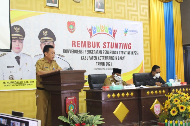 Pemkab Kobar Gelar Rembuk Stunting Konvergensi Percepatan Penurunan Stunting (KP2S) Tahun 2021