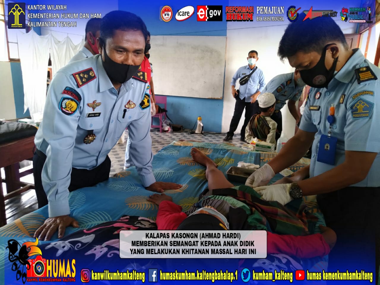 Sambut Hari Bhakti Pemasyarakatan Tahun 2021, Lapas Narkotika Kasongan Gelar Bakti Sosial di Panti Asuhan