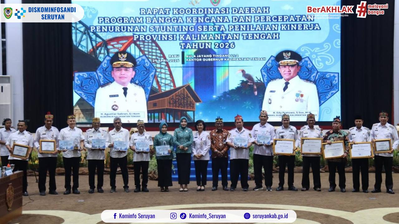 Seruyan Raih Penghargaan Kependudukan dan Aksi Cegah Stunting