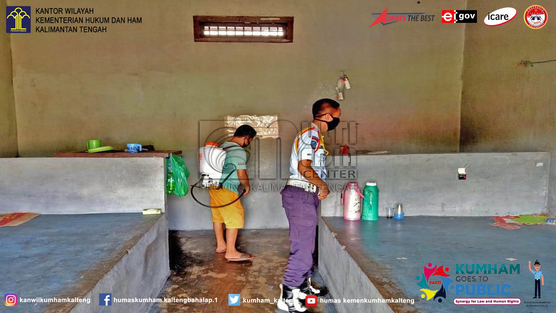 Penyemprotan Disinfektan Dilakukan Kembali Pada Rutan Kelas IIB Tamiang Layang