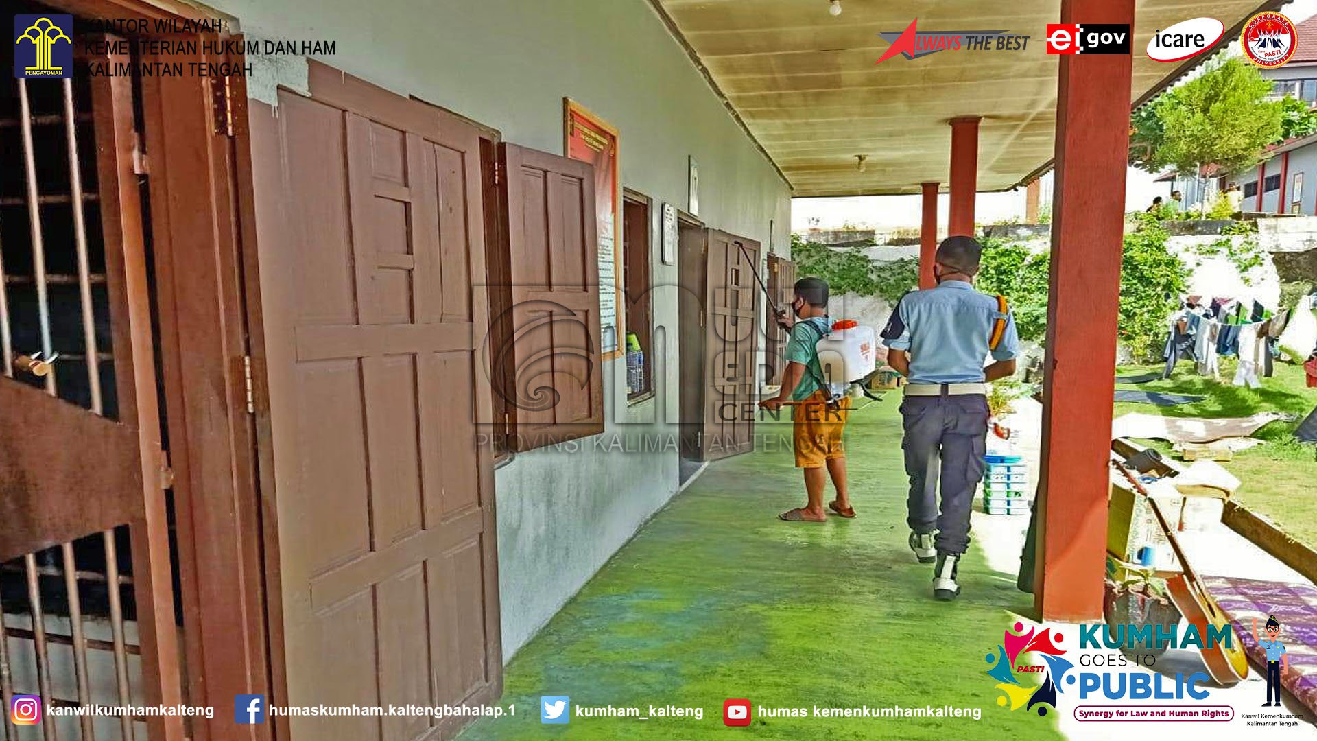 Penyemprotan Disinfektan Dilakukan Kembali Pada Rutan Kelas IIB Tamiang Layang