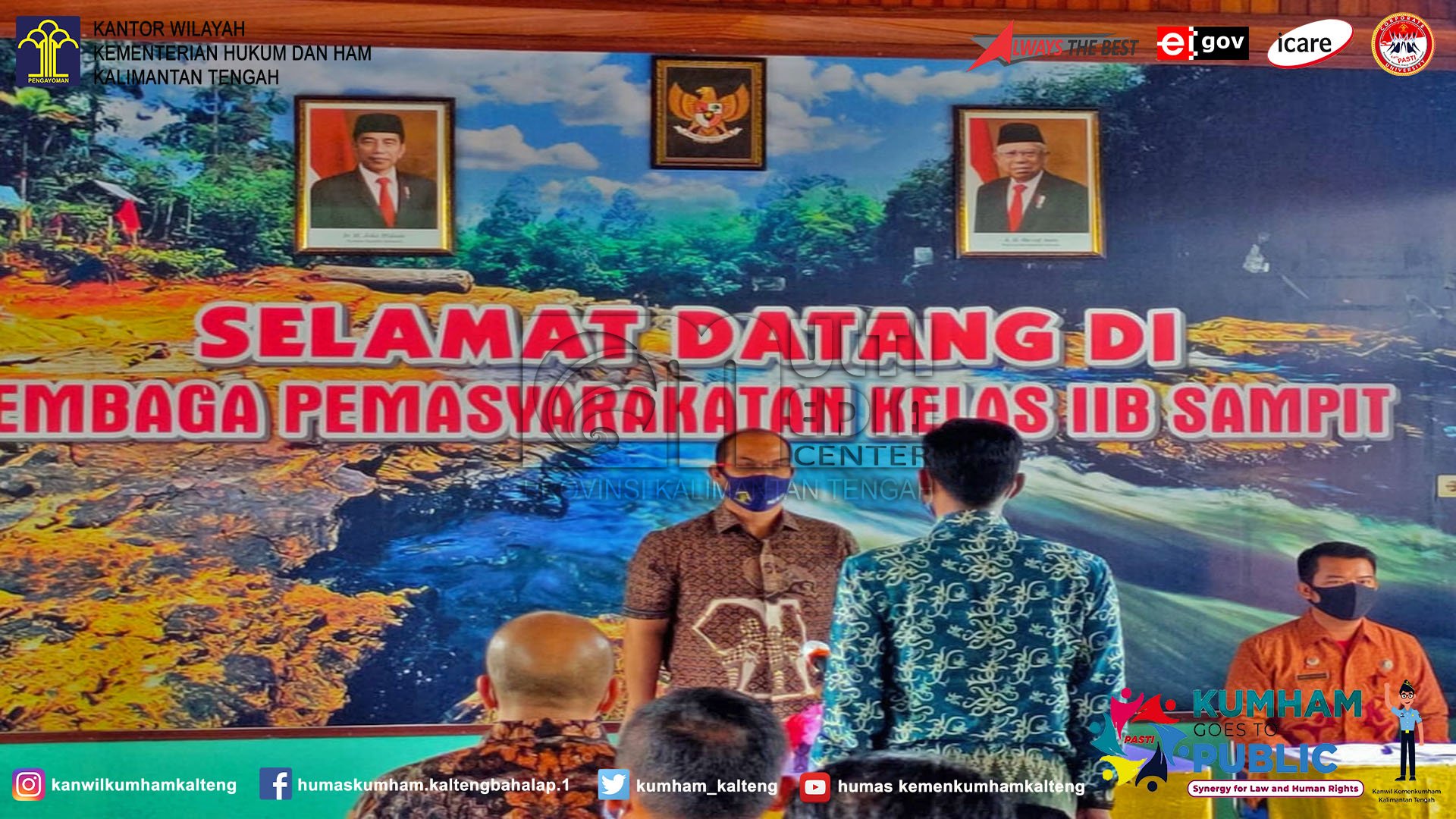 Kakanwil Kemenkumham Kalteng Serahkan Bantuan Kepada Lapas Sampit