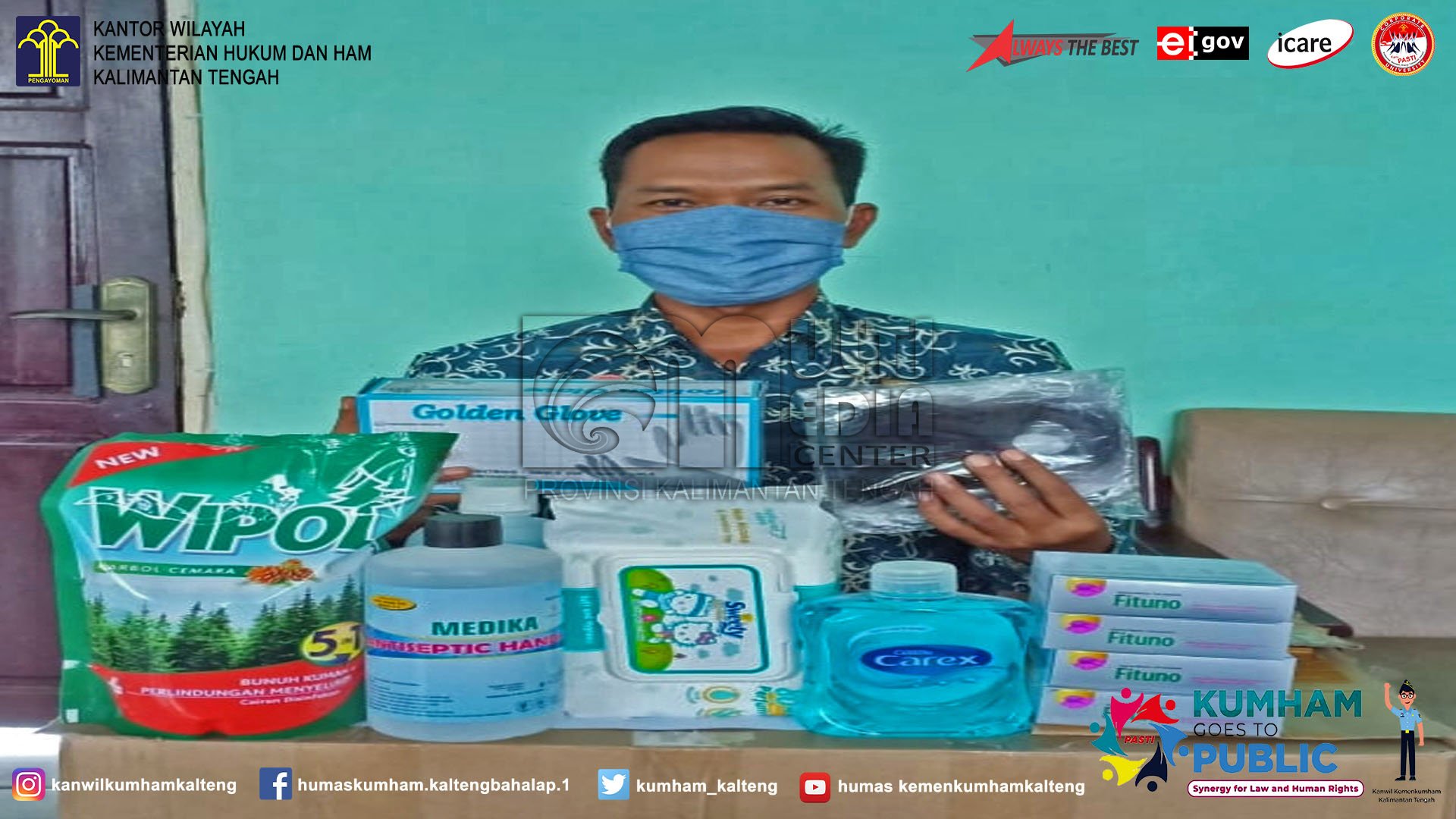 Kakanwil Kemenkumham Kalteng Serahkan Bantuan Kepada Lapas Sampit