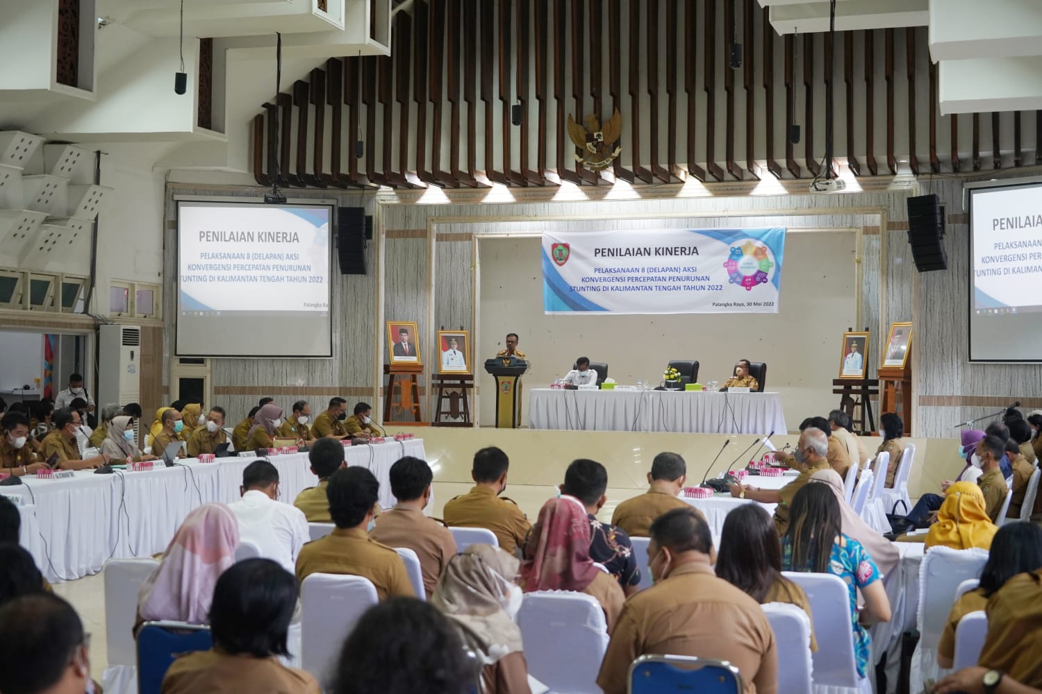 Sahli Gubernur Bidang Pemerintahan, Hukum dan Politik Herson B. Aden Buka Penilaian Kinerja Kabupaten/Kota Dalam Pelaksanaan 8 Aksi KP2S Provinsi Kalteng