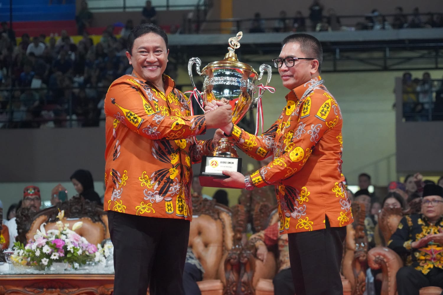 Didampingi Wagub Kalteng, Wamen Agama Indonesia Saiful Rahmat Dasuki Membuka PESPARAWI ke-17 Tingkat Prov. Kalteng Tahun 2024