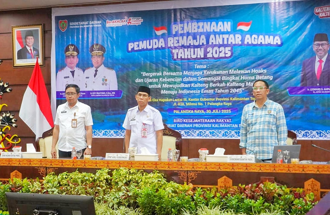 Pemprov Kalteng Bina Pemuda Lintas Agama untuk Tangkal Hoaks dan Jaga Kerukunan