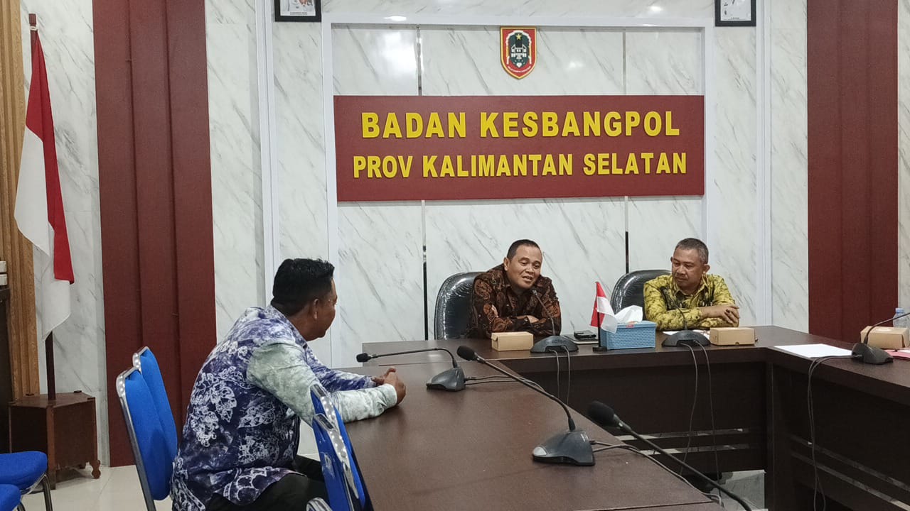 Perkuat Sinergisitas, Badan Kesbangpol Prov. Kalteng Kunjungan Kerja ke Kesbangpol Prov. Kalsel