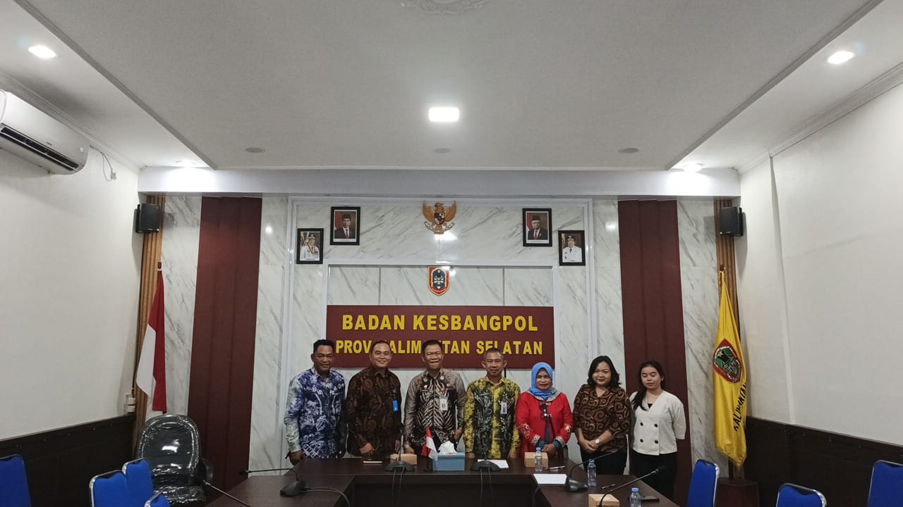 Perkuat Sinergisitas, Badan Kesbangpol Prov. Kalteng Kunjungan Kerja ke Kesbangpol Prov. Kalsel