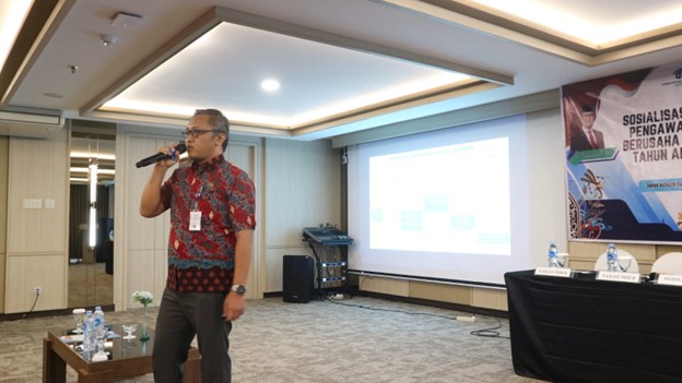 Dinas ESDM Prov. Kalteng menjadi Narasumber pada Sosialisasi dan Bimtek Implementasi Pengawasan Perizinan Berusaha Berbasis Risiko