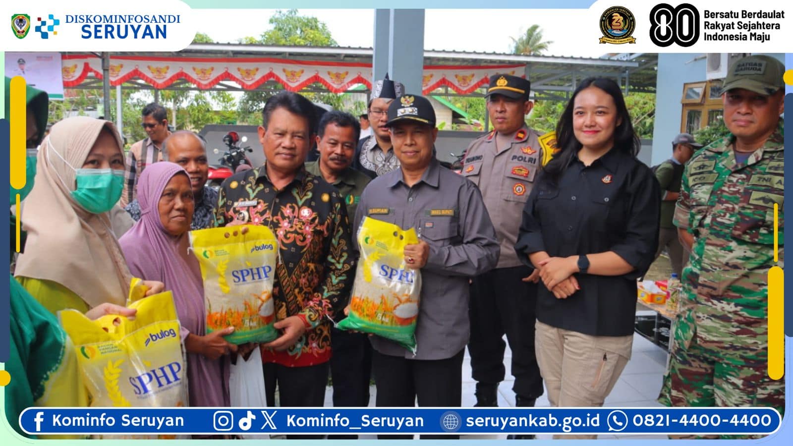 Bupati dan Wakil Bupati Seruyan Hadiri Gerakan Pasar Murah Serentak di Kecamatan Seruyan Hilir