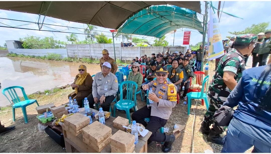 Dukung swasembada pangan nasional , Brigade Pangan Prov Kalteng laksanakan gerak tanam padi dengan Teknologi Drone