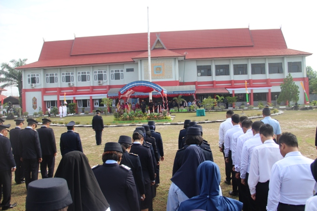 Kanwil Kemenkumham Kalteng Laksanakan Upacara Peringatan Hari Dharma Karya Dhika Tahun 2018 di Halaman Lapas Palangka Raya