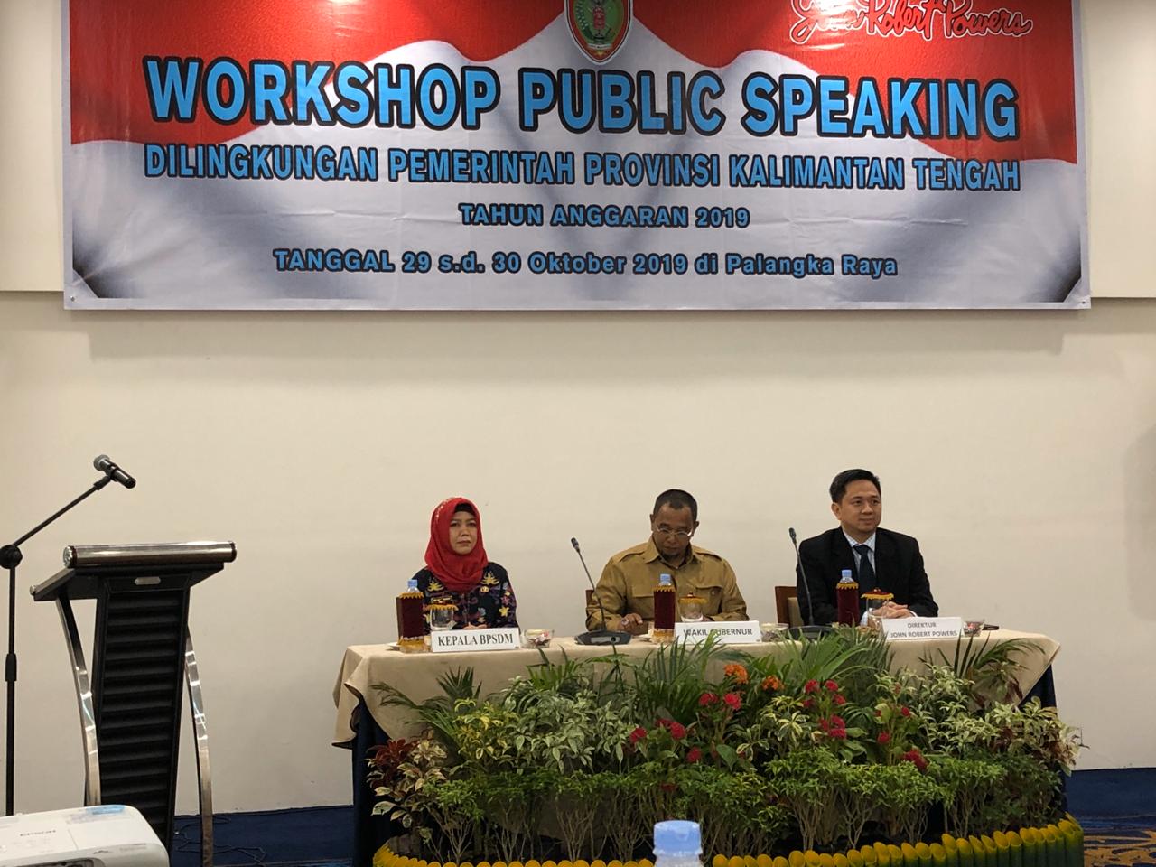 Tingkatkan Komunikasi Publik ASN, Pemprov Kalteng Gelar Workshop Public Speaking