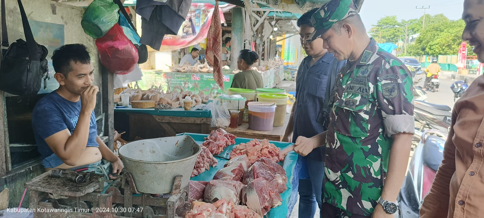 Tim TPID dan Dishanpang Prov. Kalteng Sidak Pasar di Kab. Kotim