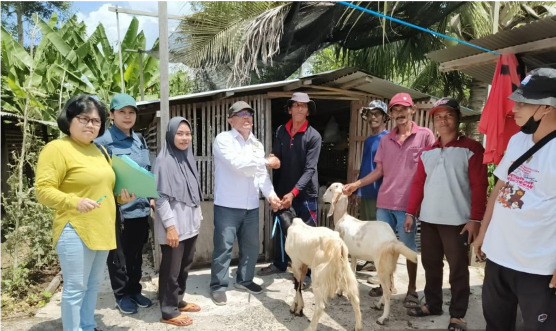 Dinas TPHP Provinsi Kalimantan Tengah Distribusi Ternak Kambing di Kabupaten Kapuas Tahun 2023