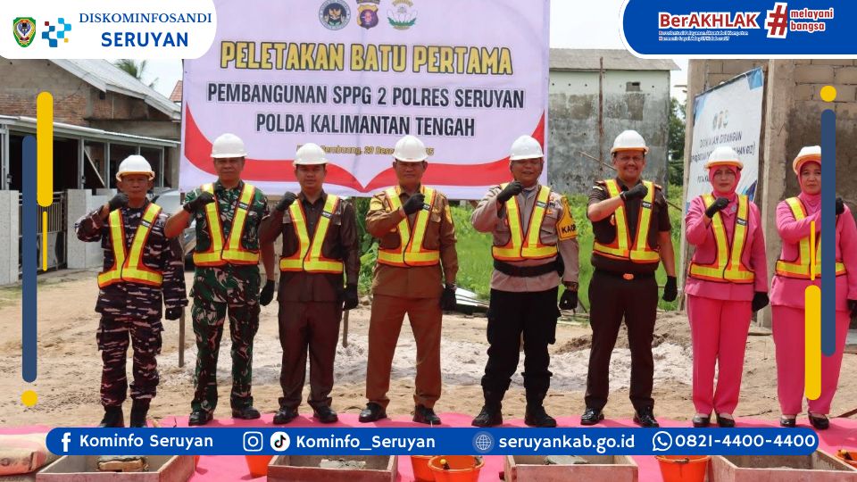 Dukung Program Makan Bergizi Gratis, Bupati Seruyan Hadiri Groundbreaking SPPG Polres Seruyan