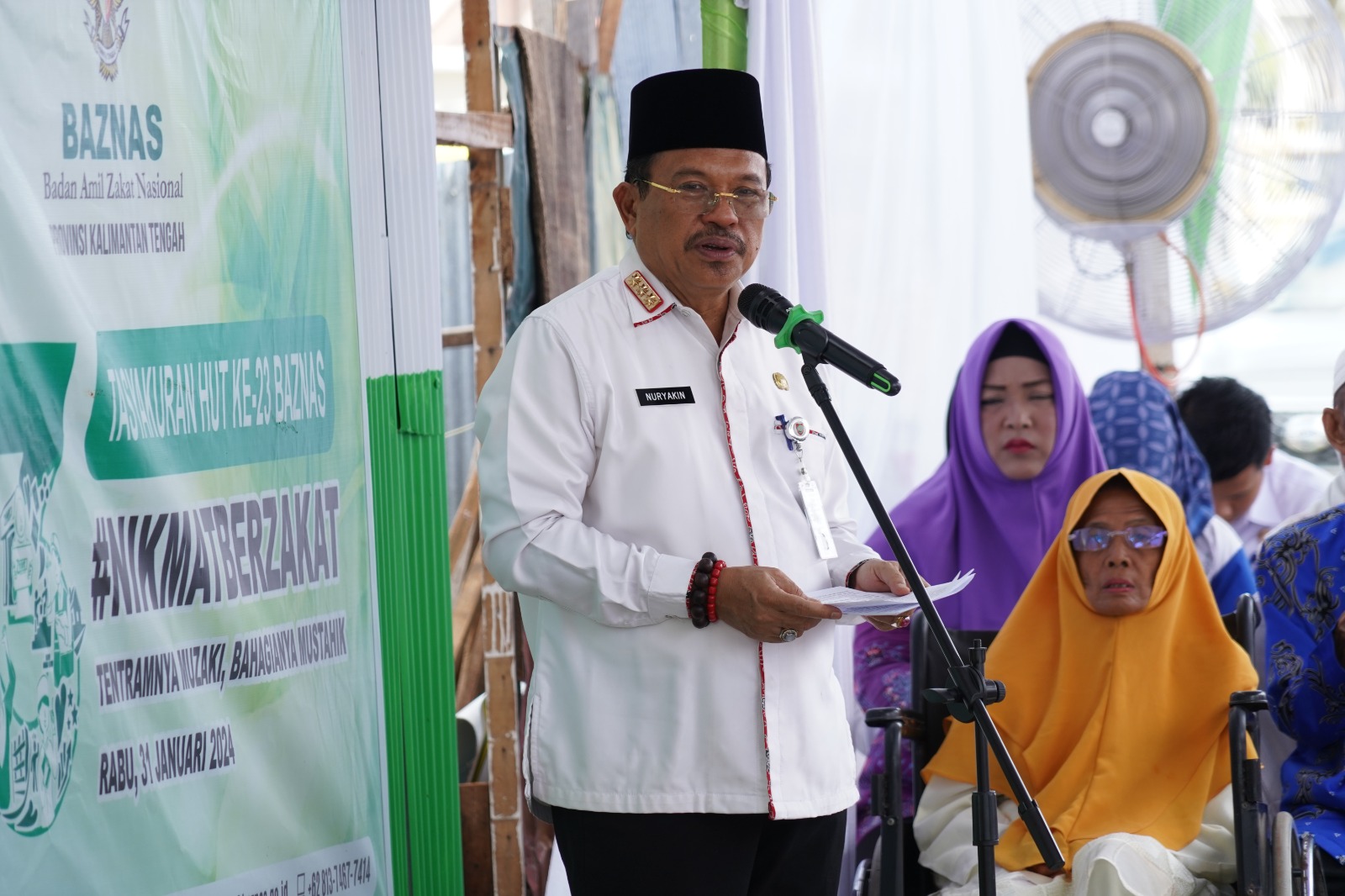 Sekda Nuryakin Hadiri Tasyakuran HUT ke-23 Baznas Prov. Kalteng sekaligus Penyerahan Rumah Layak Huni