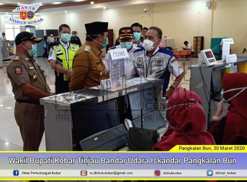 Wakil Bupati Kobar Bersama Dishub Kobar Tinjau Bandar Udara Iskandar Pangkalan Bun