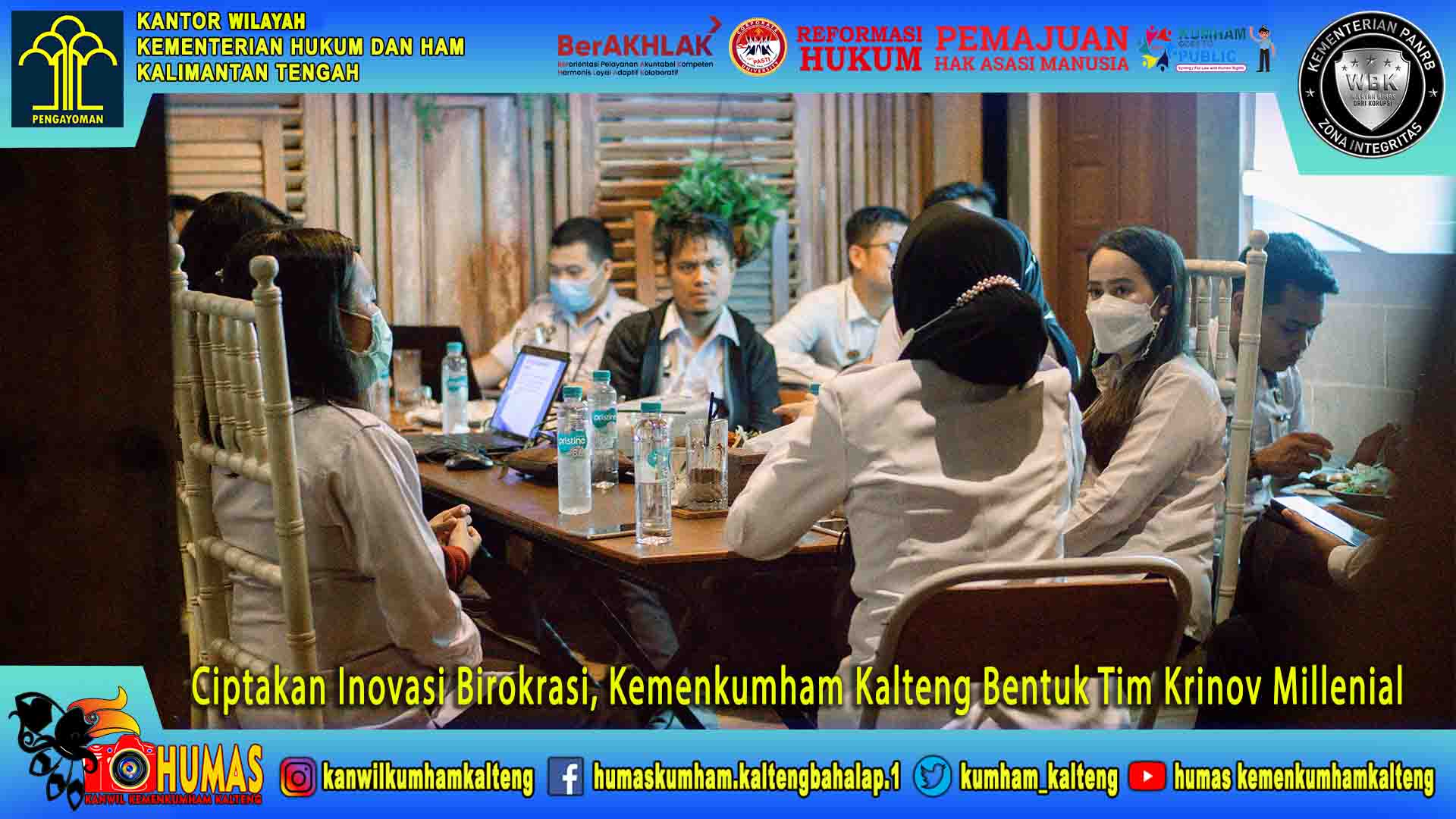 Ciptakan Inovasi Birokrasi, Kemenkumham Kalteng Bentuk Tim Krinov Millenial