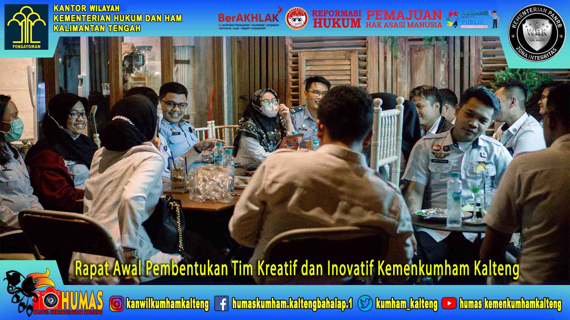 Ciptakan Inovasi Birokrasi, Kemenkumham Kalteng Bentuk Tim Krinov Millenial