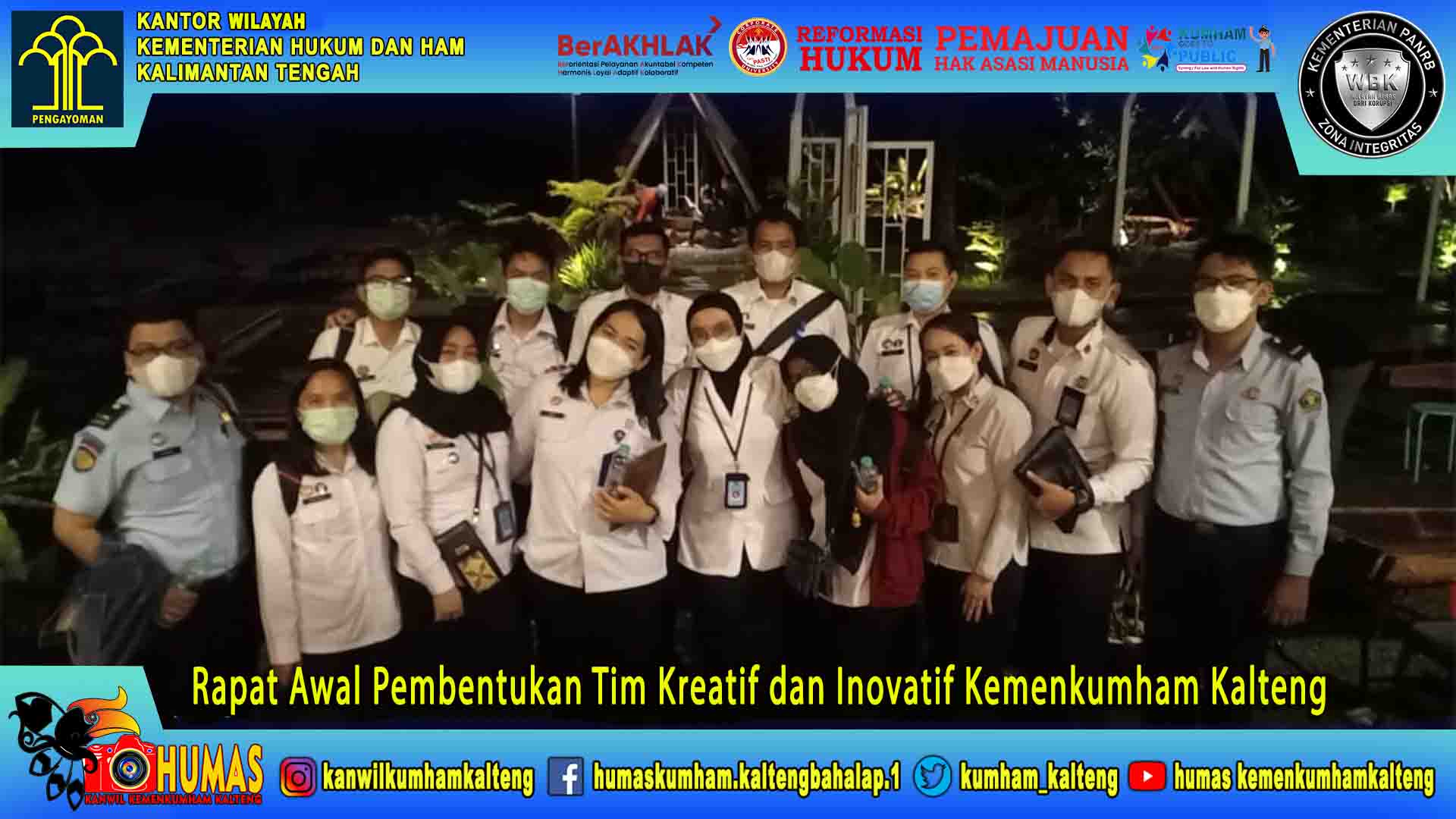 Ciptakan Inovasi Birokrasi, Kemenkumham Kalteng Bentuk Tim Krinov Millenial