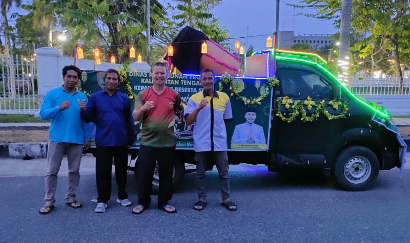 Disbun Turut Meriahkan Pawai Gema Takbir Bersama Gubernur Kalteng Sambut Hari Raya Idulfitri 1446 H