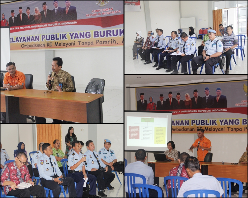 Wujudkan Wilayah WBK/WBBM Kanwil Kemenkumham Kalteng Sharing Pelayanan Publik Yang Baik  Ke Ombudsman RI Perwakilan Kalteng