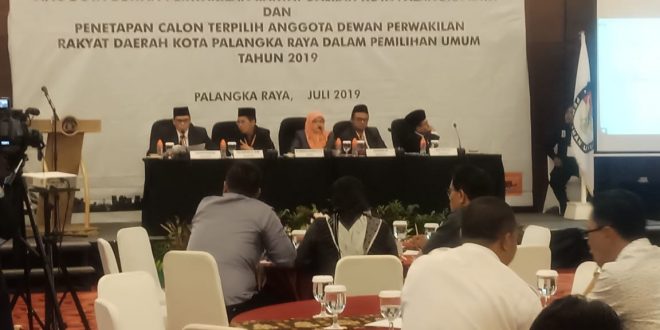 KPU Tetapkan Caleg Terpilih DPRD Palangka Raya
