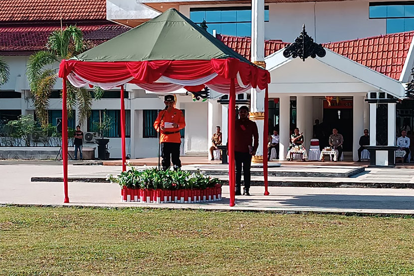 Kembali Gelar Apel Siaga Karhutla, Wujud Kesiapsiagaan Pemkab Barsel Tangani Bencana Alam