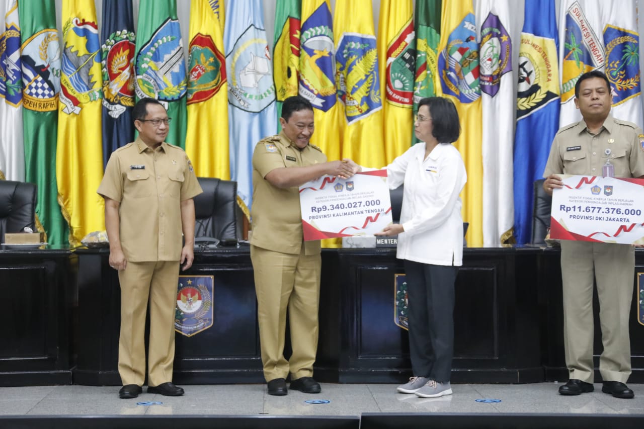 Pemprov Kalteng Terima Insentif Fiskal Kinerja Pengendalian Inflasi Daerah 