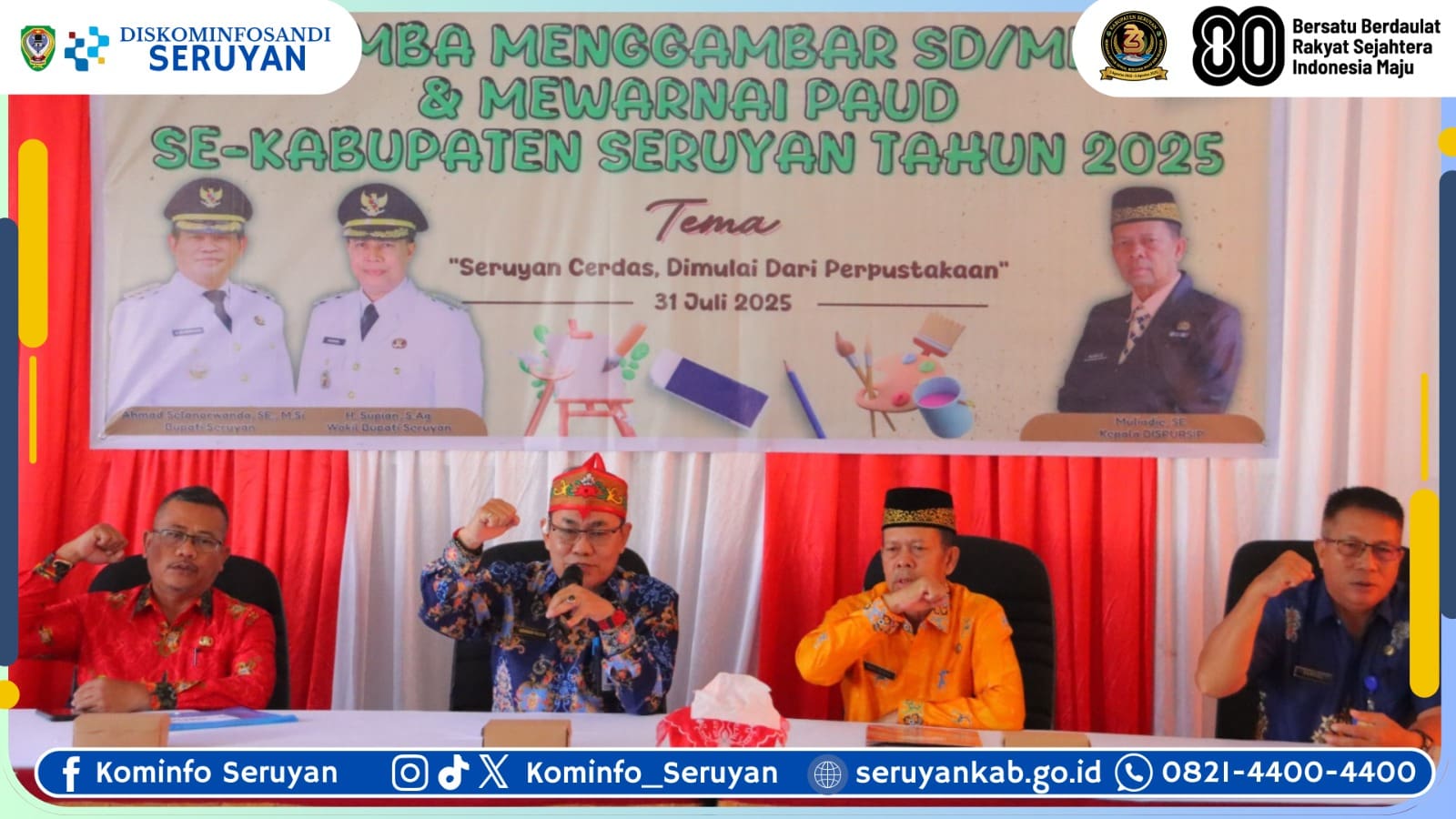 Asisten Perekonomian dan Pembangunan Kabupaten Seruyan Buka Lomba Mewarnai, Dorong Kreativitas Anak Sejak Dini